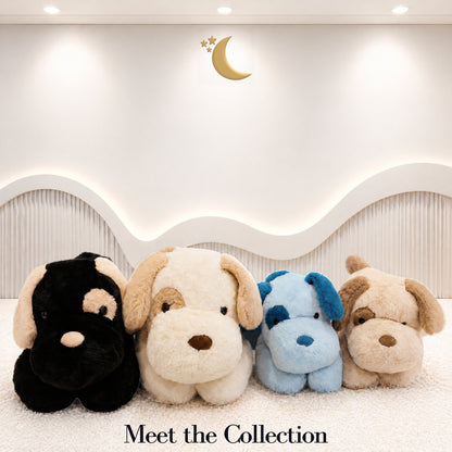 Cream Weighted Plush Dog (6 lbs) + Keychain
