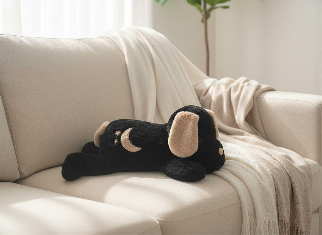 Luxury Black Dog Weighted Plush (6 LBS)